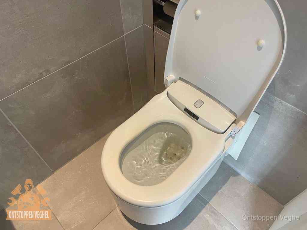 Oorzaken van een verstopte wc in Veghel Een toiletpot vol troebel water met drijvend papier en restanten, de meest voorkomende oorzaak van een verstopte wc in Veghel